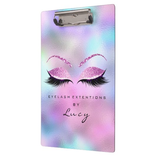 Makeup Artist Beauty Lashes Glitter Pink Blue Klembord (Links)