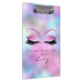 Makeup Artist Beauty Lashes Glitter Pink Blue Klembord (Rechts)