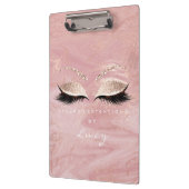 Makeup Artist Beauty Lashes Glitter Pink Marble Klembord (Links)