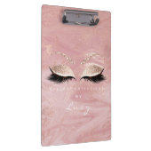 Makeup Artist Beauty Lashes Glitter Pink Marble Klembord (Rechts)