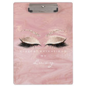Makeup Artist Beauty Lashes Glitter Pink Marble Klembord (Voorkant)