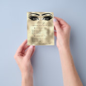 Makeup Artist Beauty Lashes Gold Price List Eyes Flyer (Hand)