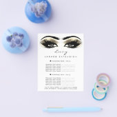 Makeup Artist Beauty Lashes Gold Price List White Flyer (Enkel)