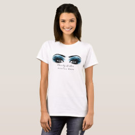 Makeup Artist Beauty Lashes Studio Blue Navy Eye T-shirt