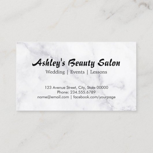 Makeup Artist Beauty Lipstick Blush Powder Logo Visitekaartje (Achterkant)