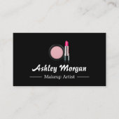 Makeup Artist Beauty Lipstick Blush Powder Logo Visitekaartje (Voorkant)