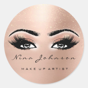 Makeup Artist Beauty Peach Spark Eye Glitter Lash Ronde Sticker