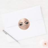 Makeup Artist Beauty Peach Spark Eye Glitter Lash Ronde Sticker (Envelop)