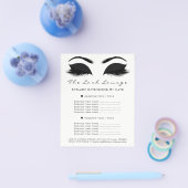 Makeup Artist Beauty Salon Black White Flyer Brows (Enkel)
