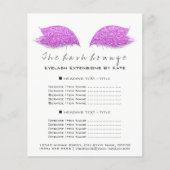 Makeup Artist Beauty Salon Black White Flyer roze (Voorkant)