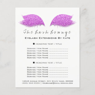 Makeup Artist Beauty Salon Black White Flyer roze