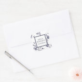 Makeup Artist Beauty Salon  Blue Floral Vierkante Sticker (Envelop)