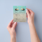 Makeup Artist Beauty Salon Blue Glitter Flyer Ivor (Hand)
