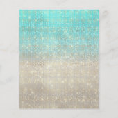 Makeup Artist Beauty Salon Blue Glitter Flyer Ivor (Achterkant)