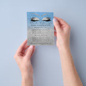 Makeup Artist Beauty Salon Blue Glitter Silver Flyer (Hand)