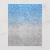 Makeup Artist Beauty Salon Blue Glitter Silver Flyer (Achterkant)