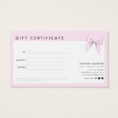 Makeup Artist Beauty Salon Cadeaubonnen Visitekaartje (Achterkant)