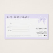 Makeup Artist Beauty Salon Cadeaubonnen Visitekaartje (Achterkant)