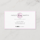 Makeup Artist/Beauty Salon Custom Logo - Klantenkaartje (Achterkant)