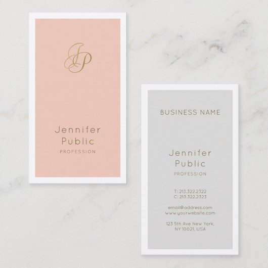 Makeup Artist Beauty Salon Director Elegant Luxury Visitekaartje (Voorkant / Achterkant)
