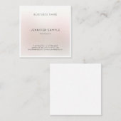 Makeup Artist Beauty Salon Elegant Modern Plain Vierkante Visitekaartje (Voorkant / Achterkant)