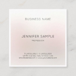 Makeup Artist Beauty Salon Elegant Modern Plain Vierkante Visitekaartje