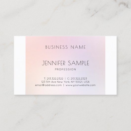 Makeup Artist Beauty Salon Elegant Professional Visitekaartje (Achterkant)