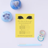 Makeup Artist Beauty Salon Flyer Black Yellow (Enkel)