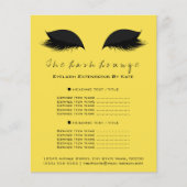 Makeup Artist Beauty Salon Flyer Black Yellow (Voorkant)