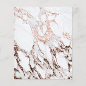 Makeup Artist Beauty Salon Flyer Marble Copper (Achterkant)