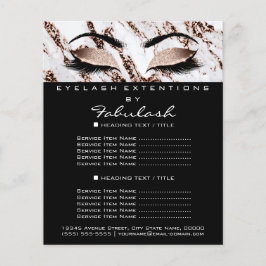 Makeup Artist Beauty Salon Flyer Marble Copper