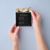 Makeup Artist Beauty Salon Flyer Marmer Coral Gold (Hand)