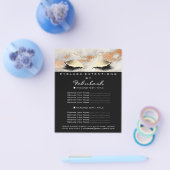 Makeup Artist Beauty Salon Flyer Marmer Coral Gold (Enkel)