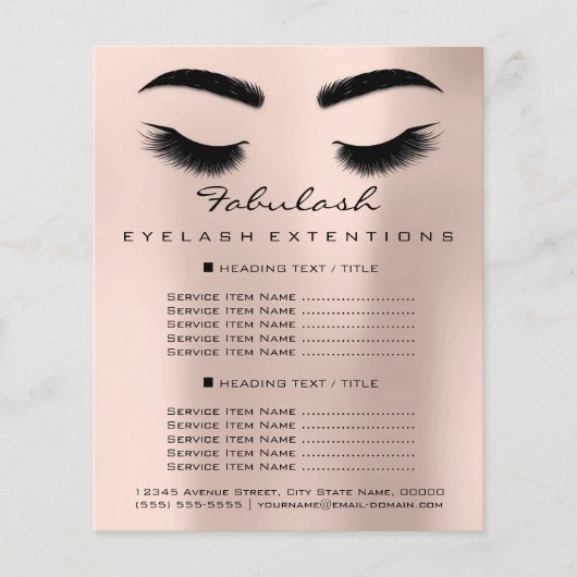Makeup Artist Beauty Salon Flyer SPA Blush (Voorkant)