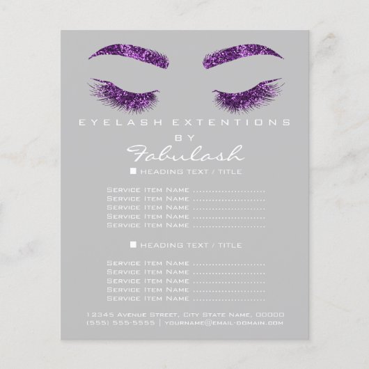 Makeup Artist Beauty Salon Flyer SPA Grey (Voorkant)