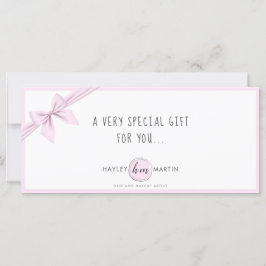 Makeup Artist Beauty Salon Gift Certificate Kaart