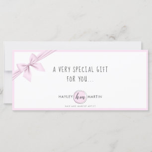 Makeup Artist Beauty Salon Gift Certificate Kaart