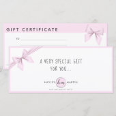 Makeup Artist Beauty Salon Gift Certificate Kaart (Voorkant / Achterkant)