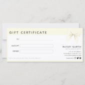 Makeup Artist Beauty Salon Gift Certificate Kaart (Achterkant)