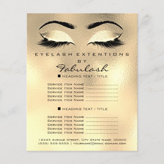 Makeup Artist Beauty Salon Glitter Flyer Browns (Voorkant)