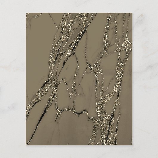 Makeup Artist Beauty Salon Glitter Flyer Marble1 (Achterkant)