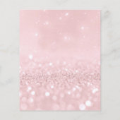 Makeup Artist Beauty Salon Glitter Flyer Pink Gold (Achterkant)