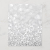 Makeup Artist Beauty Salon Glitter Flyer Silver (Achterkant)