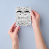 Makeup Artist Beauty Salon Glitter Flyer Silver1 (Hand)