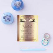 Makeup Artist Beauty Salon Gold Glitter Flyer Faux (Enkel)