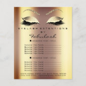 Makeup Artist Beauty Salon Gold Glitter Flyer Faux (Voorkant)