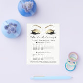 Makeup Artist Beauty Salon Gold Glitter Flyer Glam (Enkel)