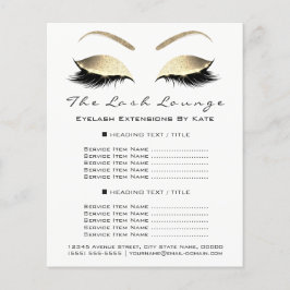 Makeup Artist Beauty Salon Gold Glitter Flyer Glam