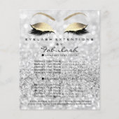 Makeup Artist Beauty Salon Gold Glitter Flyer Grey (Voorkant)
