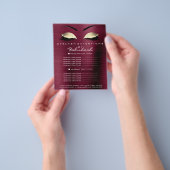 Makeup Artist Beauty Salon Gold Glitter Flyer Lux (Hand)